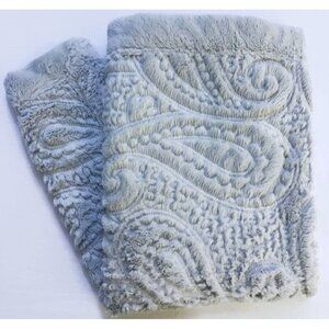 Kyle & Deena Paisley Swirl Gray Plush Baby Security Blanket Lovey Boy Girl 30x30